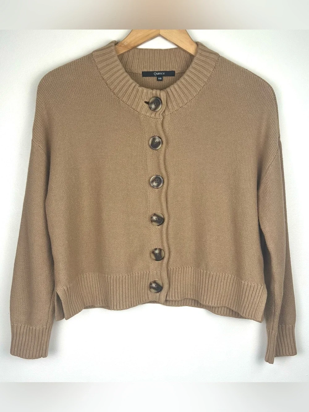 Quince 100% Organic Cotton Cropped Cardigan